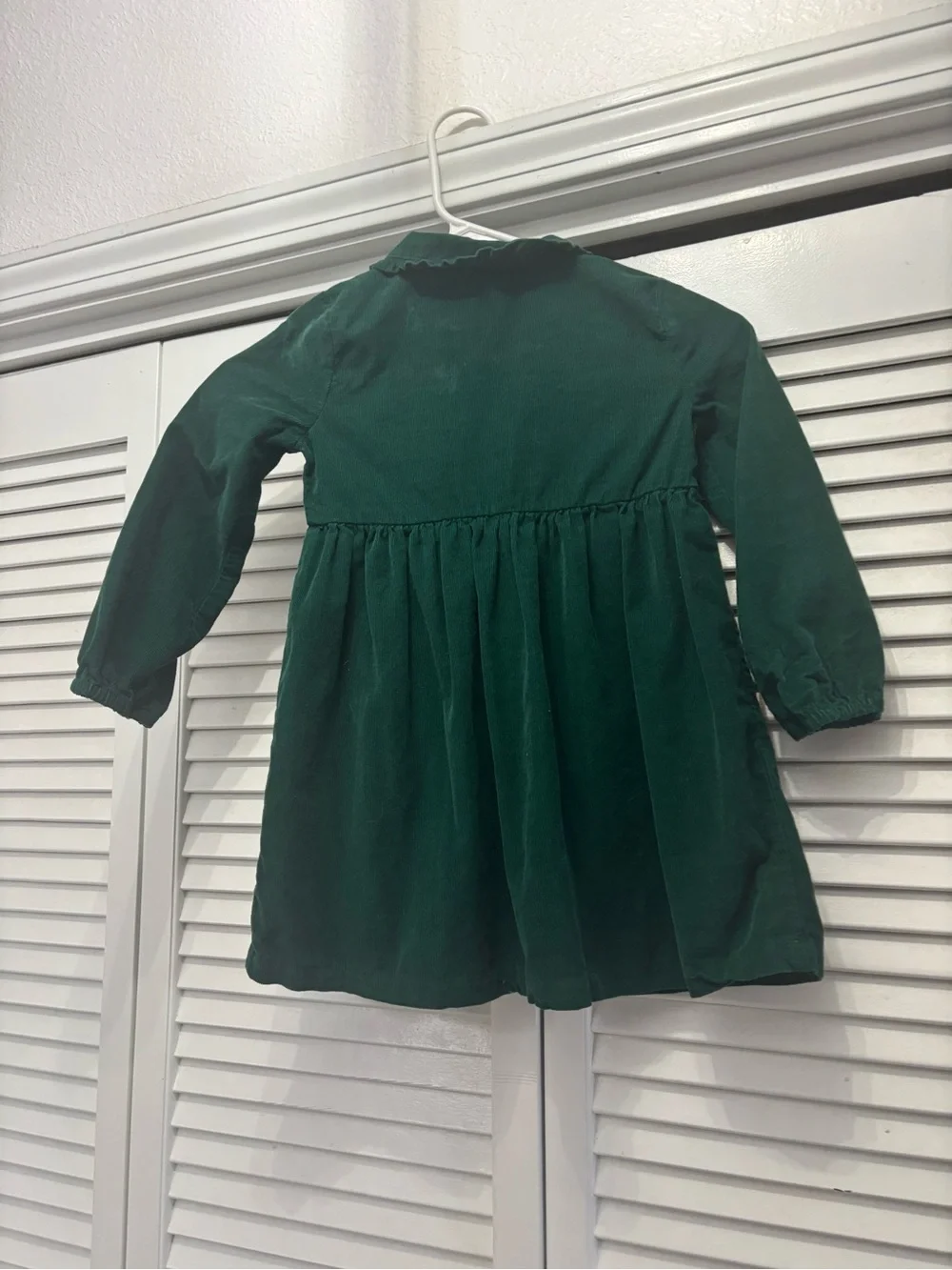 Carter's Dark Green Corduroy Button-Front Dress